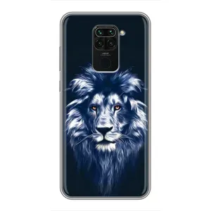 Чохол з картинкою ЛЕВ для Xiaomi Redmi Note 9 (VPrint) (Синій Лев)