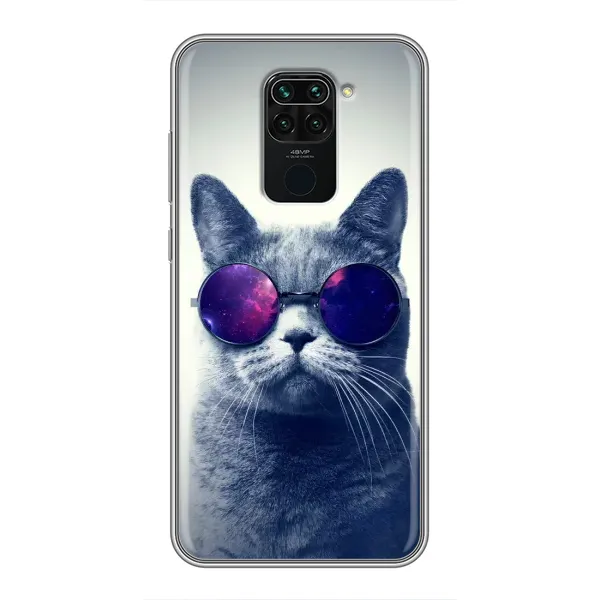 Чехол с принтом «Стильный кот» для Xiaomi Redmi Note 9 Чехол с принтом «Стильный кот» для Xiaomi Redmi Note 9