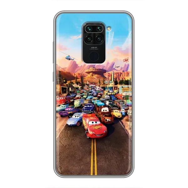 Чехол с принтом «Тачки на трассе» для Xiaomi Redmi Note 9