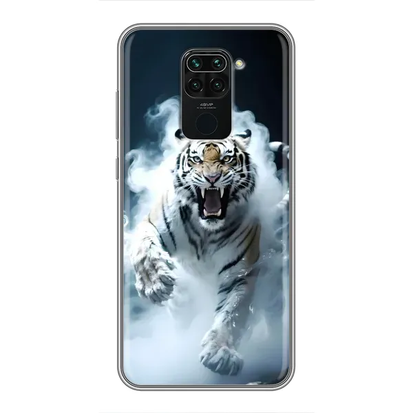 Чехол с принтом «Белый тигр в дыму» для Xiaomi Redmi Note 9