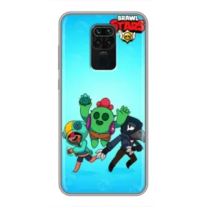 Чехлы Brawl Stars для Xiaomi Redmi Note 9 (AlphaPrint) (Тріо героїв)
