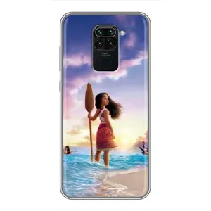 Чехол с мультфильмом Моана Xiaomi Redmi Note 9 (Моана с веслом)
