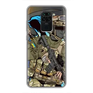 Чехлы с картинкой ЗСУ для Xiaomi Redmi Note 9 (AlphaPrint) (Воїн ЗСУ)