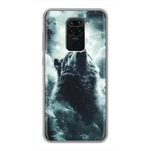 Чехол с картинкой «Хищники» для Xiaomi Redmi Note 9 (Волк в облаках)