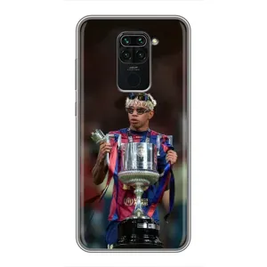 Чехол с футболистом Ламин Ямаль Xiaomi Redmi Note 9 (Ямаль с кубком)