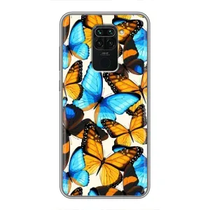 Чохол з принтом для Сяомі Редмі Нот 9 - (Прикольні) (AlphaPrint) (Яскраві метелики)