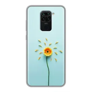 Чохли з квітами для Xiaomi Redmi Note 9 (VPrint) (Жовта квітка)