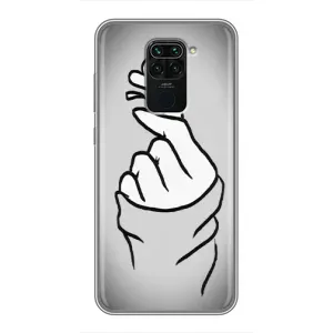 Чохол з принтом для Xiaomi Redmi Note 9 (AlphaPrint - Знак сердечка) (Значок Love)