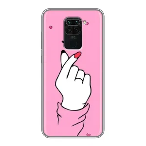 Чохол з принтом для Xiaomi Redmi Note 9 (AlphaPrint - Знак сердечка) (Знак Love)