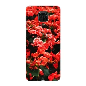 Чохли з квітами для Xiaomi Redmi Note 9S (VPrint) (Квіти червоні)