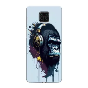 Чохол з Мавпами Xiaomi Redmi Note 9S - (AlphaPrint) (Горила в навушниках)