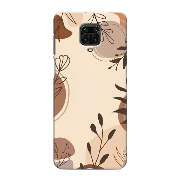 Чехол с принтом «Коричневые цветы» для Xiaomi Redmi Note 9S