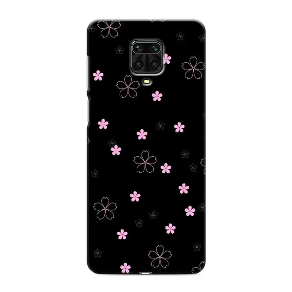 Чехол с принтом «Розовые цветы на черном» для Xiaomi Redmi Note 9S Чехол с принтом «Розовые цветы на черном» для Xiaomi Redmi Note 9S