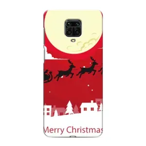 Різдвяні Чохли для Xiaomi Redmi Note 9S (VPrint) (Санта з оленями)