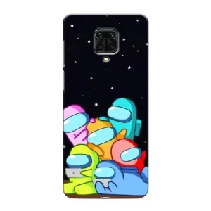 Чехол Амонг Ас для Xiaomi Redmi Note 9S (AlphaPrint) (Скины в космосе)