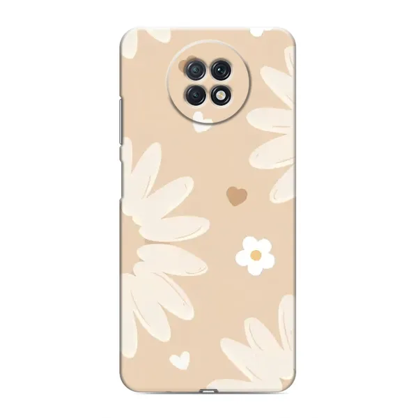 Чехол с принтом «Бежевые цветы» для Xiaomi Redmi Note 9T