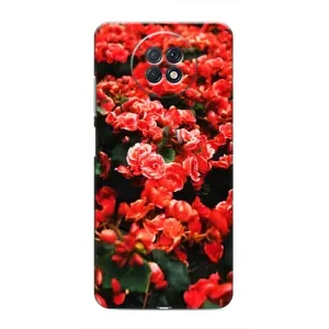 Чохли з квітами для Xiaomi Redmi Note 9T (VPrint) (Квіти червоні)