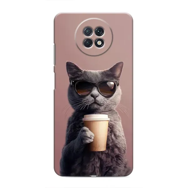Чехол с принтом «Кот с кофе» для Xiaomi Redmi Note 9T Чехол с принтом «Кот с кофе» для Xiaomi Redmi Note 9T