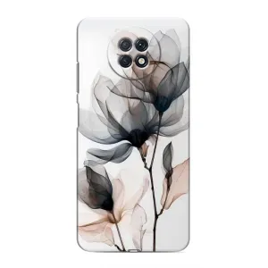 Чохол з квітковим принтом на Сяомі Редмі Нот 9Т (Квіти на білому)