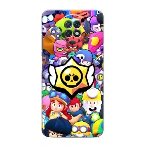 Чехол для Xiaomi Redmi Note 9T Бравл Старс (VPrint) (Лого Brawl Stars)
