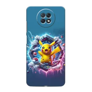 Чехол с Пикачу на Xiaomi Redmi Note 9T (Лого Пикачу)