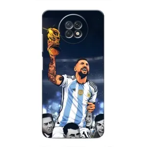 Чехлы для Xiaomi Redmi Note 9T (Leo чемпион) (AlphaPrint) (Месси с кубком)