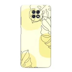 Силконовий чохол з принтом в квітах на Xiaomi Redmi Note 9T (Жовта монстера арт)