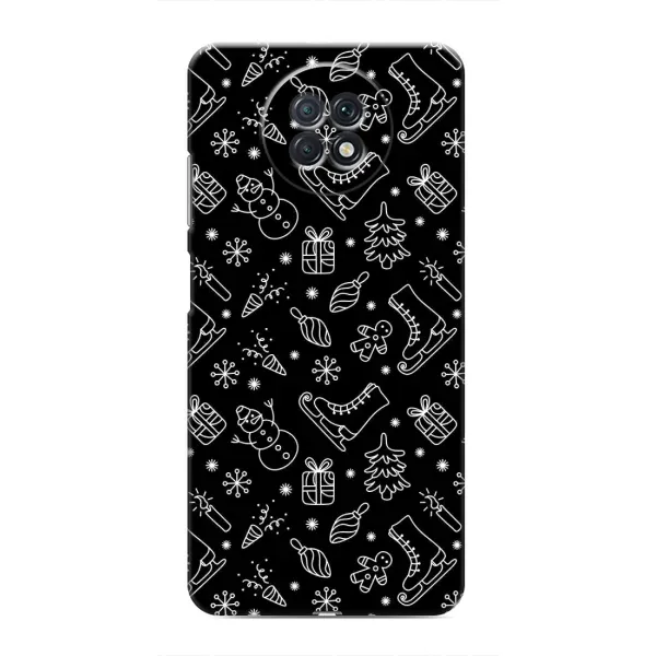 Чехол с принтом «Новогодний фон» для Xiaomi Redmi Note 9T Чехол с принтом «Новогодний фон» для Xiaomi Redmi Note 9T