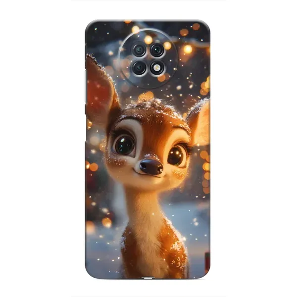 Чохол з принтом «Оленятко серед гірлянд» для Xiaomi Redmi Note 9T