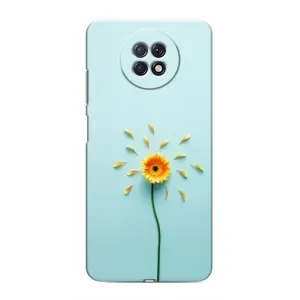 Чохли з квітами для Xiaomi Redmi Note 9T (VPrint) (Жовта квітка)