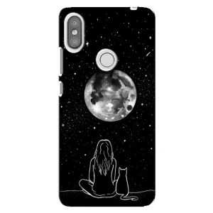Чохол з принтом «Дівчина з котом» для Xiaomi Redmi S2