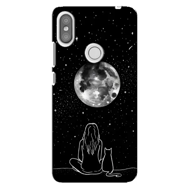 Чохол з принтом «Дівчина з котом» для Xiaomi Redmi S2