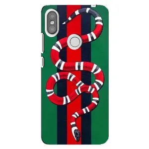 Чохли  GUCCI для Сяомі Редмі С2 (AlphaPrint) (Gucci змія)