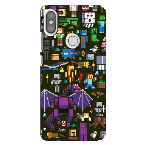 Чехол с принтом «Коллаж Майнкрафт» для Xiaomi Redmi S2