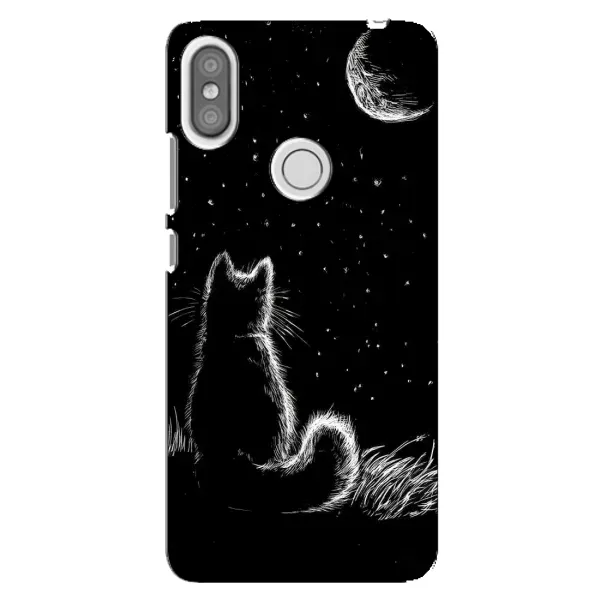 Чехол с принтом «Котик и луна» для Xiaomi Redmi S2
