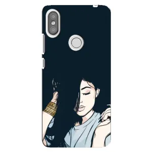 Чохол з друком для Xiaomi Redmi S2 - (Мода) (AlphaPrint) (Гарна дівчина)