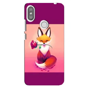 Чохли з картинкою Лисичка для Xiaomi Redmi S2 (VPrint) (Лиса з трояндою)