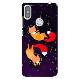 Чохли з картинкою Лисичка для Xiaomi Redmi S2 (VPrint) (Лисички космонавти)