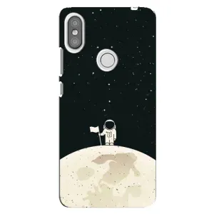 Космические Чехлы для Редми S2 (VPrint) (На луне)