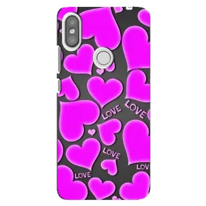 Чехлы для любимой на Сяомі Редмі С2 (VPrint) (Pink hearts)
