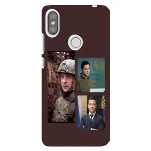 Чехол для Xiaomi Redmi S2 (AlphaPrint - с принтом Зеленского) (Президент)