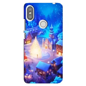 Рождественские Чехлы для Xiaomi Redmi S2 (VPrint) (Рождественский город)