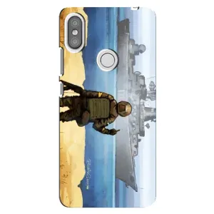 Чехол с принтом (Русский корабль...) для Редми S2 (AlphaPrint) (Русский корабль)