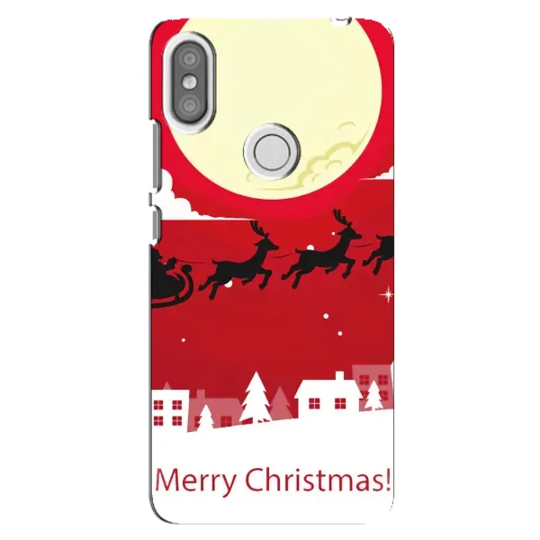 Чехол с принтом «Санта с оленями» для Xiaomi Redmi S2
