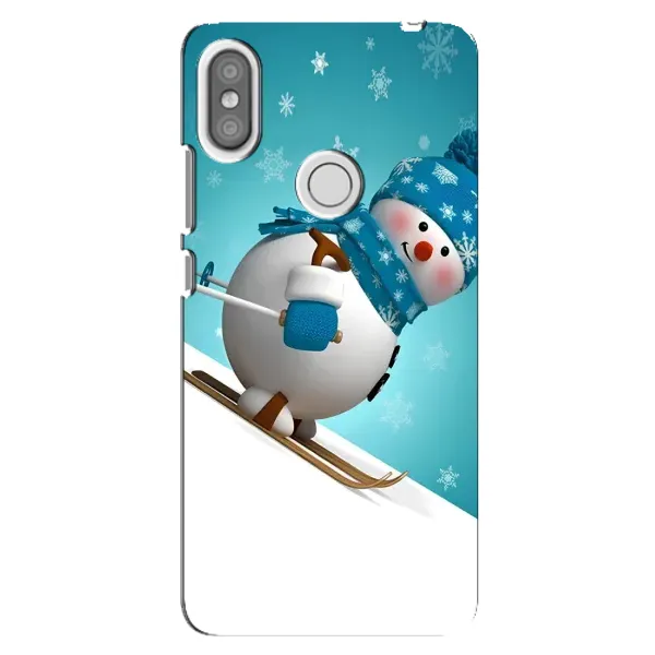 Чехол с принтом «Снеговик на лыжах» для Xiaomi Redmi S2