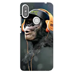 Чохол з Мавпами Xiaomi Redmi S2 - (AlphaPrint) (В навушниках)