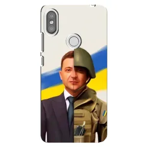 Чехол для Xiaomi Redmi S2 (AlphaPrint - с принтом Зеленского) (Зеленский солдат)