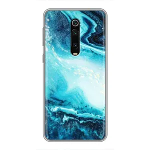 Мраморный чехол на Xiaomi Mi 9T (VPrint) (Голубой мрамор)