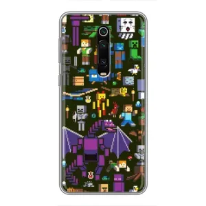 Чохол Майнкрафт на Xiaomi Mi 9T (AlphaPrint) Minecraft (Колаж Майнкрафт)