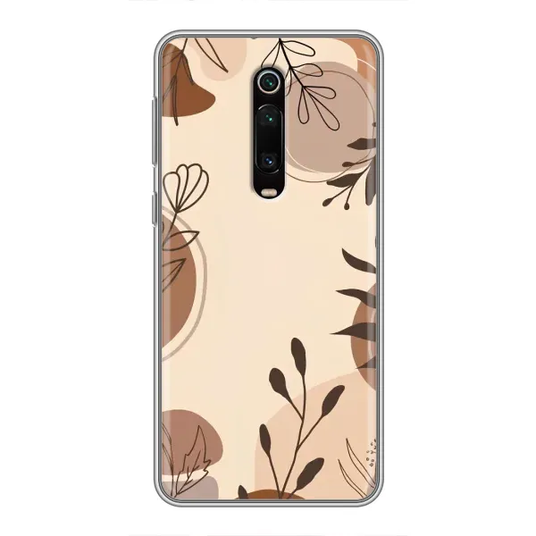 Чехол с принтом «Коричневые цветы» для Xiaomi Mi 9T Чехол с принтом «Коричневые цветы» для Xiaomi Mi 9T